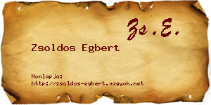 Zsoldos Egbert névjegykártya